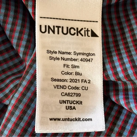 UNTUCKit Wrinkle-free Performance Symington Dress Shirt Plaid Button Down - Picture 6 of 10